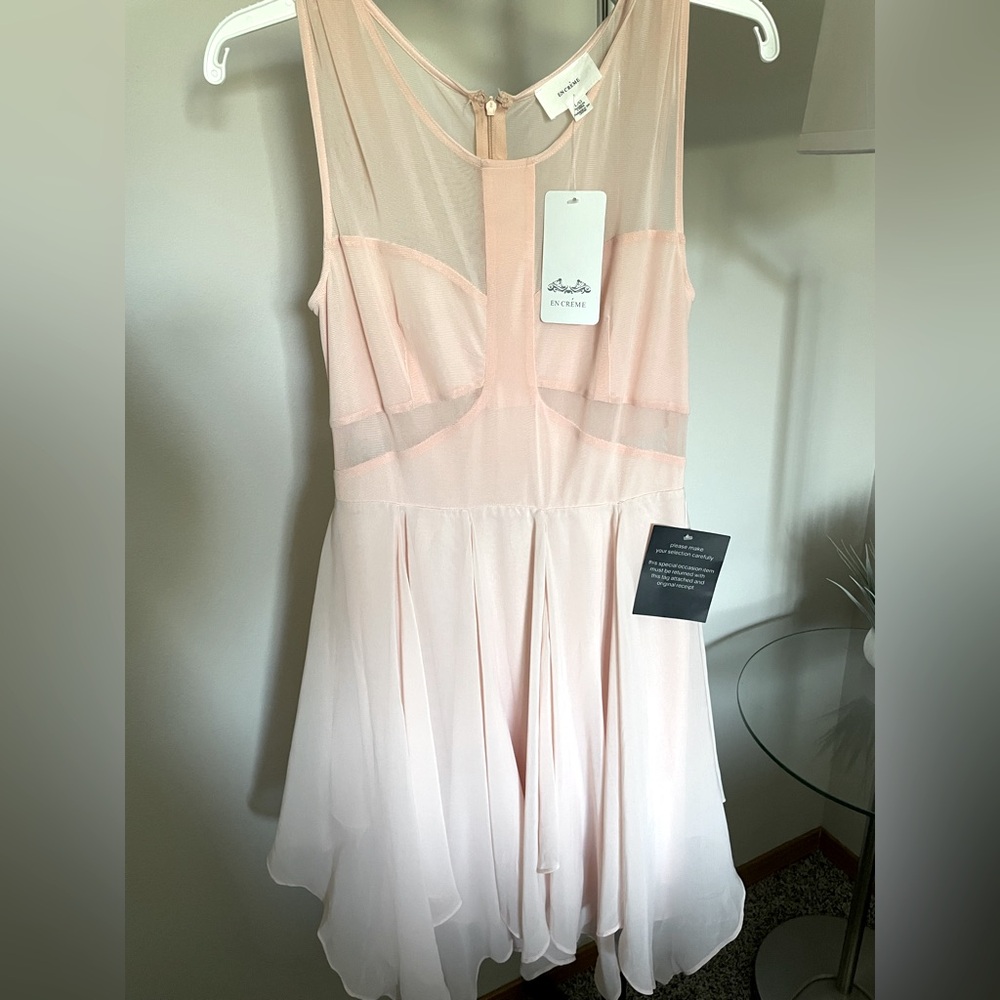 En Creme Cocktail Dress Baby Pink